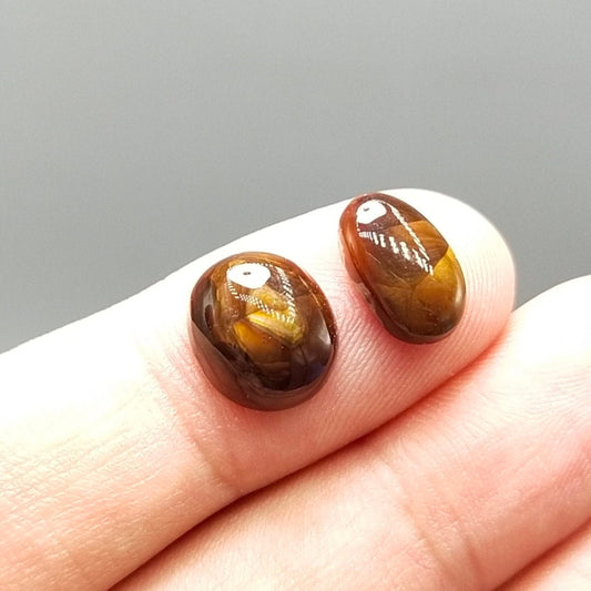 ARSAA GEMS AND MINERALSNatural and beautiful 6 carats two high grade Fire agate polished Cabochon - Premium  from ARSAA GEMS AND MINERALS - Just $20.00! Shop now at ARSAA GEMS AND MINERALS