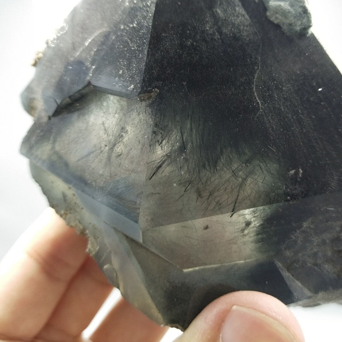 ARSAA GEMS AND MINERALSNatural blue rebeikite included quartz crystal cabinet size from Pakistan, 905 grams - Premium  from ARSAA GEMS AND MINERALS - Just $450.00! Shop now at ARSAA GEMS AND MINERALS
