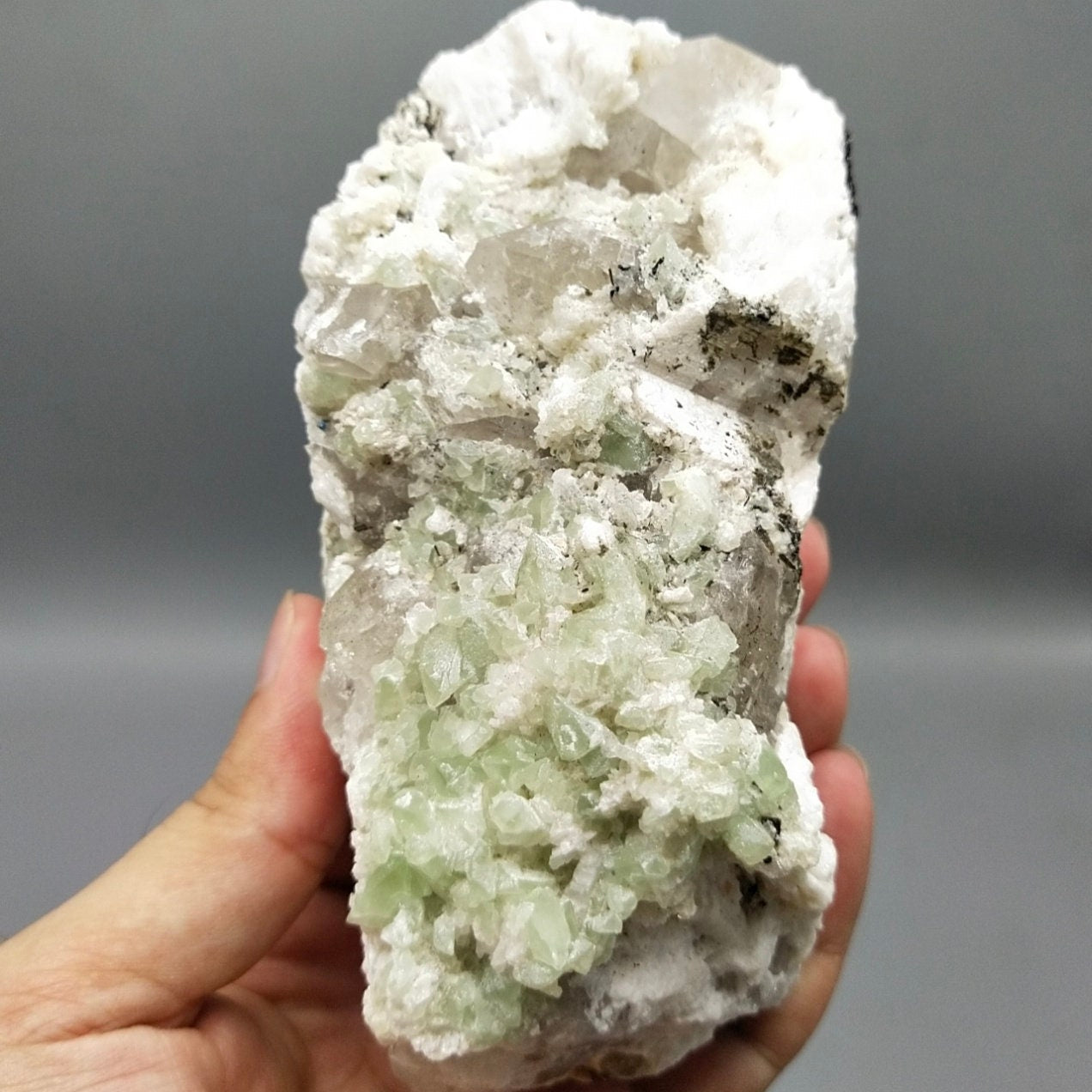ARSAA GEMS AND MINERALSVery rare specimen of numerous light green hydroxylherderite on matrix with quartz and Albite from Skardu, Pakistan, 639 grams specimen - Premium  from ARSAA GEMS AND MINERALS - Just $250.00! Shop now at ARSAA GEMS AND MINERALS