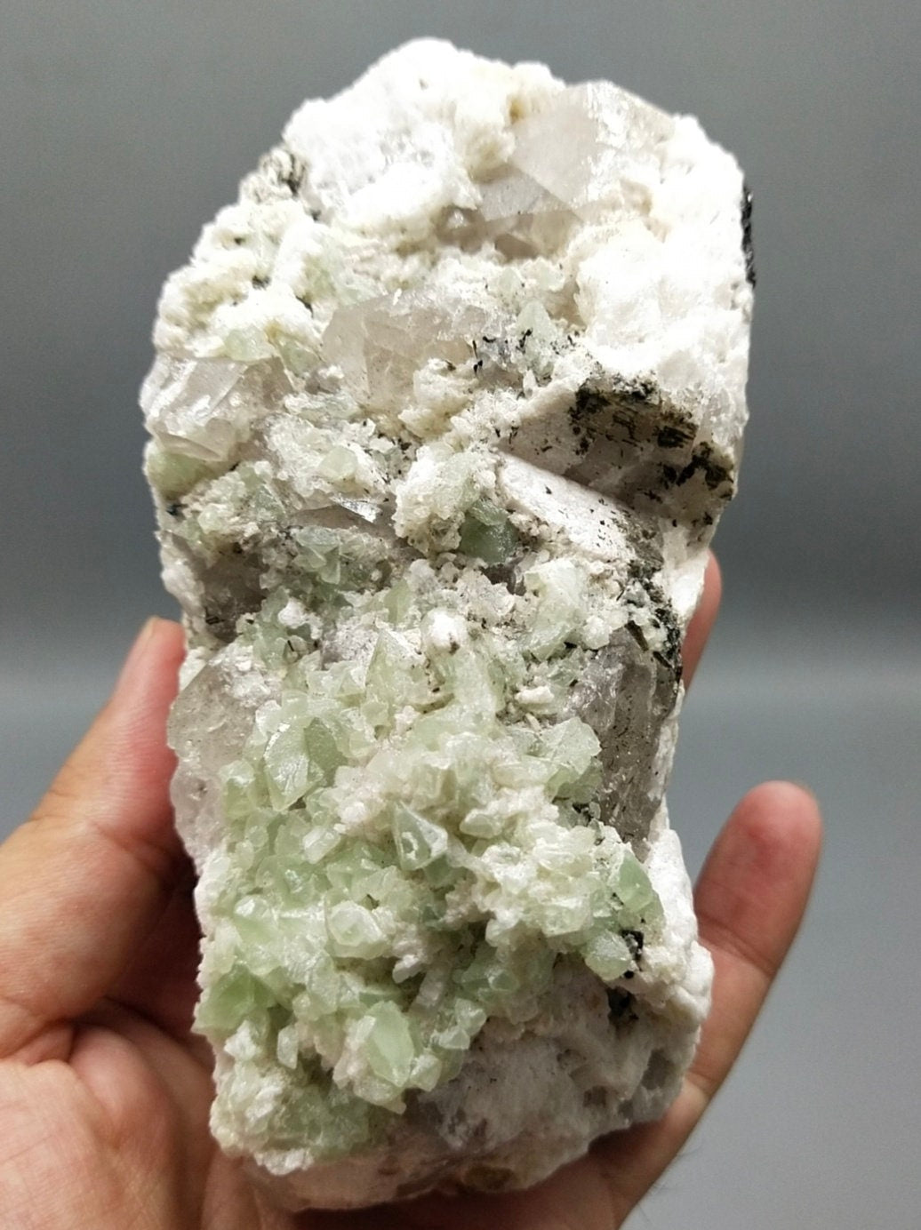ARSAA GEMS AND MINERALSVery rare specimen of numerous light green hydroxylherderite on matrix with quartz and Albite from Skardu, Pakistan, 639 grams specimen - Premium  from ARSAA GEMS AND MINERALS - Just $250.00! Shop now at ARSAA GEMS AND MINERALS