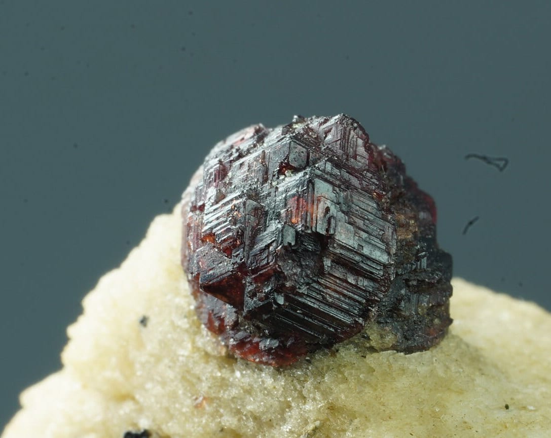 ARSAA GEMS AND MINERALSNatural small red etched spessartine garnet crystal on matrix with a nice patterns from Pakistan, 4.6 grams - Premium  from ARSAA GEMS AND MINERALS - Just $30.00! Shop now at ARSAA GEMS AND MINERALS