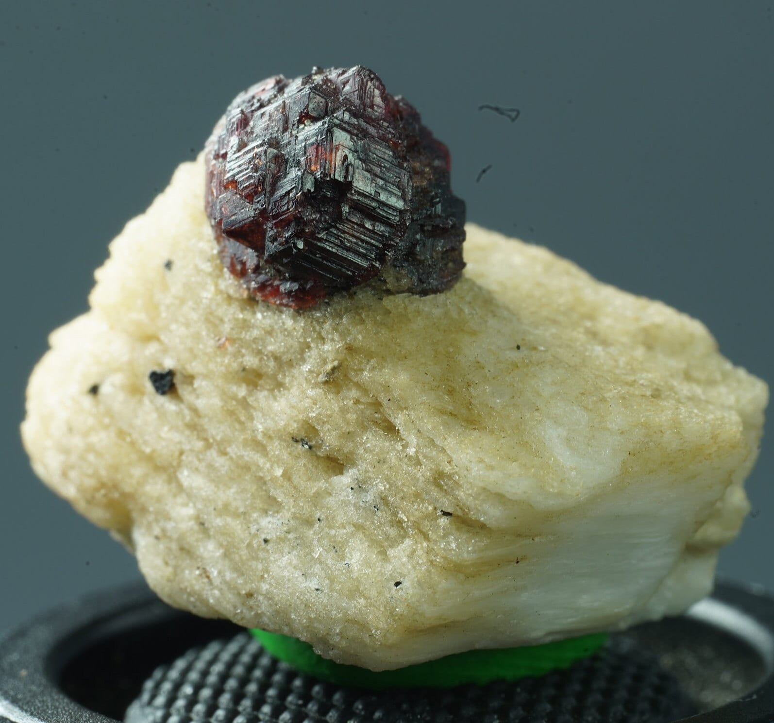 ARSAA GEMS AND MINERALSNatural small red etched spessartine garnet crystal on matrix with a nice patterns from Pakistan, 4.6 grams - Premium  from ARSAA GEMS AND MINERALS - Just $30.00! Shop now at ARSAA GEMS AND MINERALS