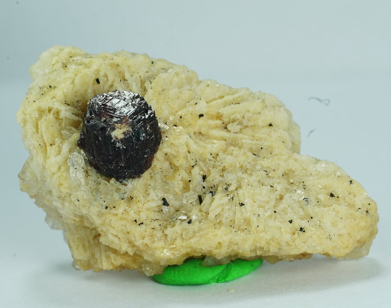 ARSAA GEMS AND MINERALSNatural small red etched spessartine garnet crystal on matrix with quartz crystals on back side and crystal has nice patterns, 15.3 grams - Premium  from ARSAA GEMS AND MINERALS - Just $35.00! Shop now at ARSAA GEMS AND MINERALS
