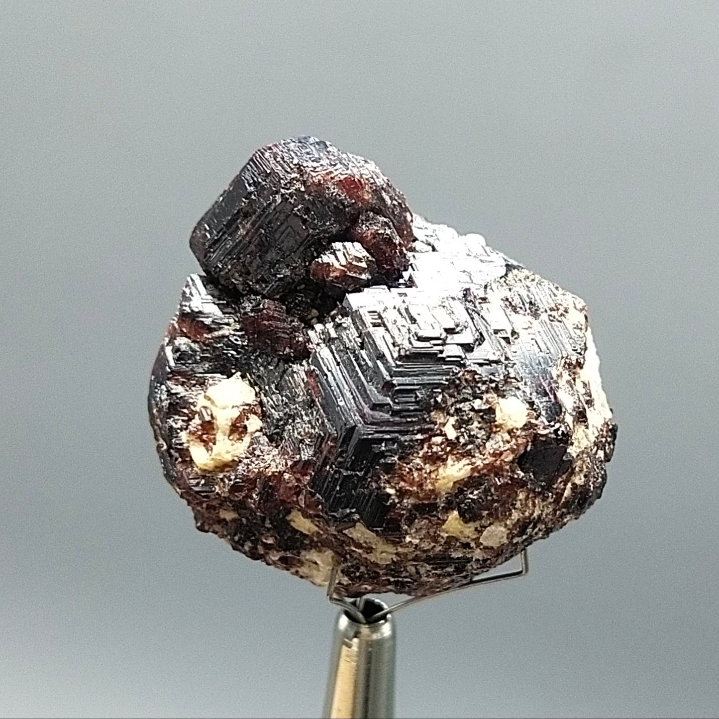 ARSAA GEMS AND MINERALSNatural red etched spessartine garnet crystal with baby garnet grown on top and has nice patterns from Pakistan, 40 grams - Premium  from ARSAA GEMS AND MINERALS - Just $150.00! Shop now at ARSAA GEMS AND MINERALS