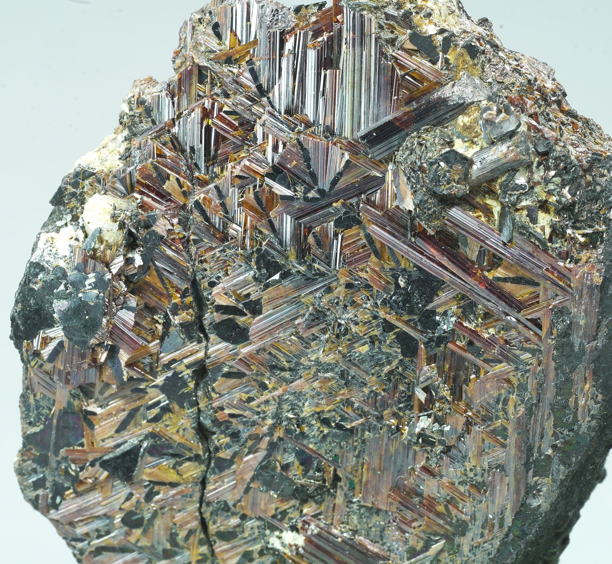 ARSAA GEMS AND MINERALS1x repaired Rutile var Sagenite on hamatite beautiful crystal from Zagi mountain KP Pakistan, 41.9 grams - Premium  from ARSAA GEMS AND MINERALS - Just $75.00! Shop now at ARSAA GEMS AND MINERALS