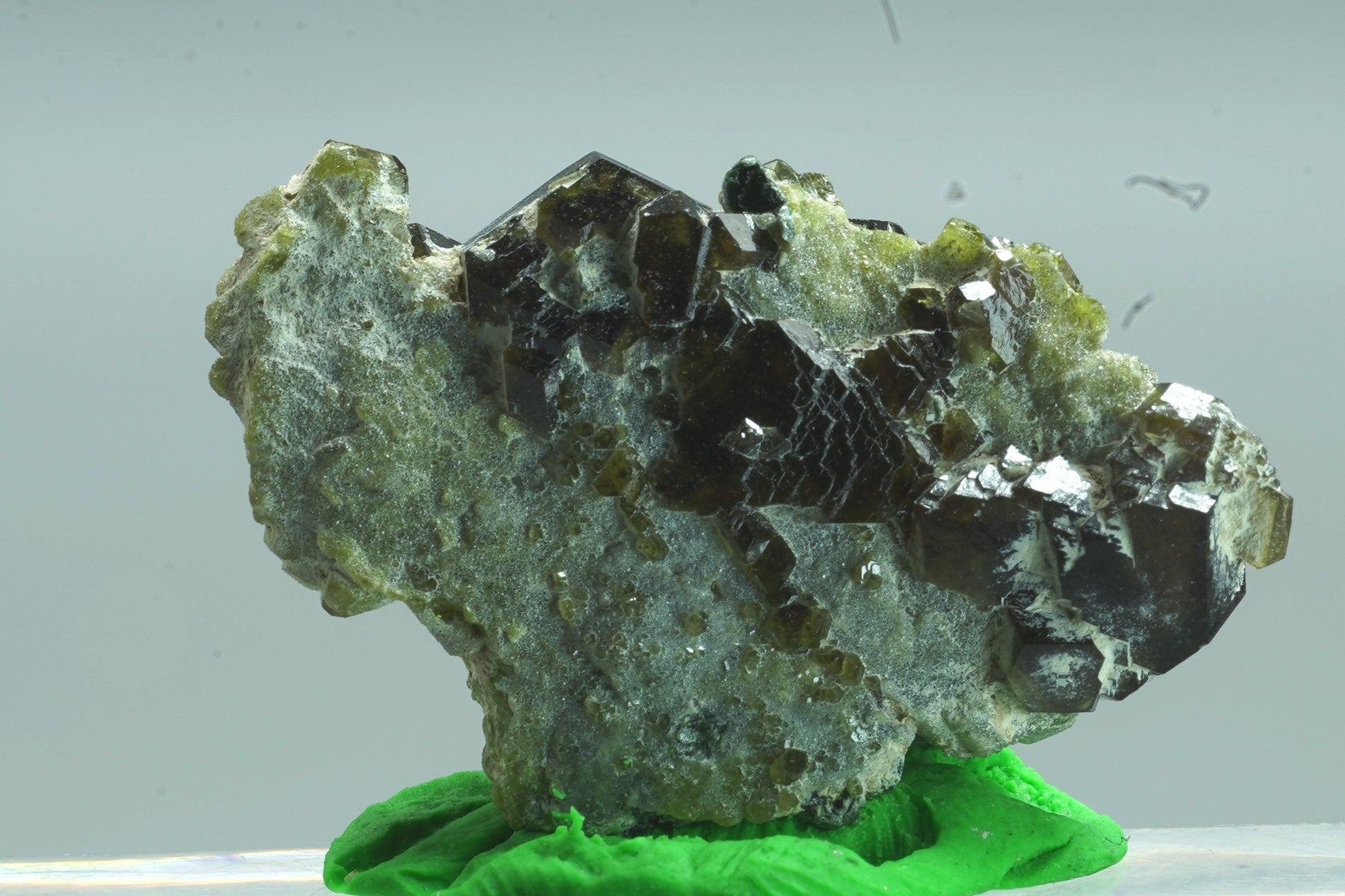 ARSAA GEMS AND MINERALSAndradite garnet crystal on matrix with green epidote crystals from Pakistan, 9.2 grams - Premium  from ARSAA GEMS AND MINERALS - Just $45.00! Shop now at ARSAA GEMS AND MINERALS