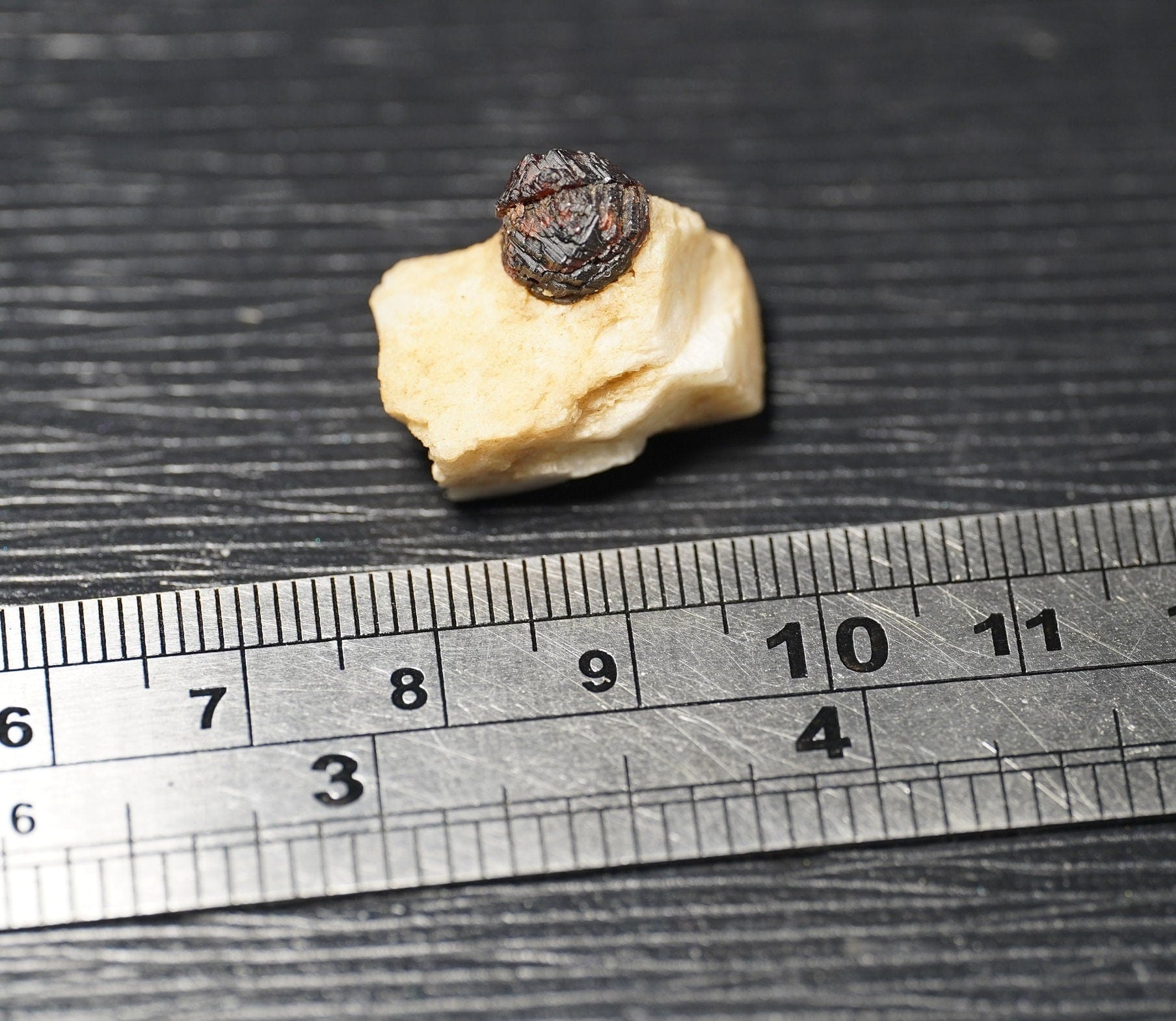 ARSAA GEMS AND MINERALSNatural small red etched spessartine garnet crystal on matrix with a nice patterns from Pakistan, 4.6 grams - Premium  from ARSAA GEMS AND MINERALS - Just $30.00! Shop now at ARSAA GEMS AND MINERALS