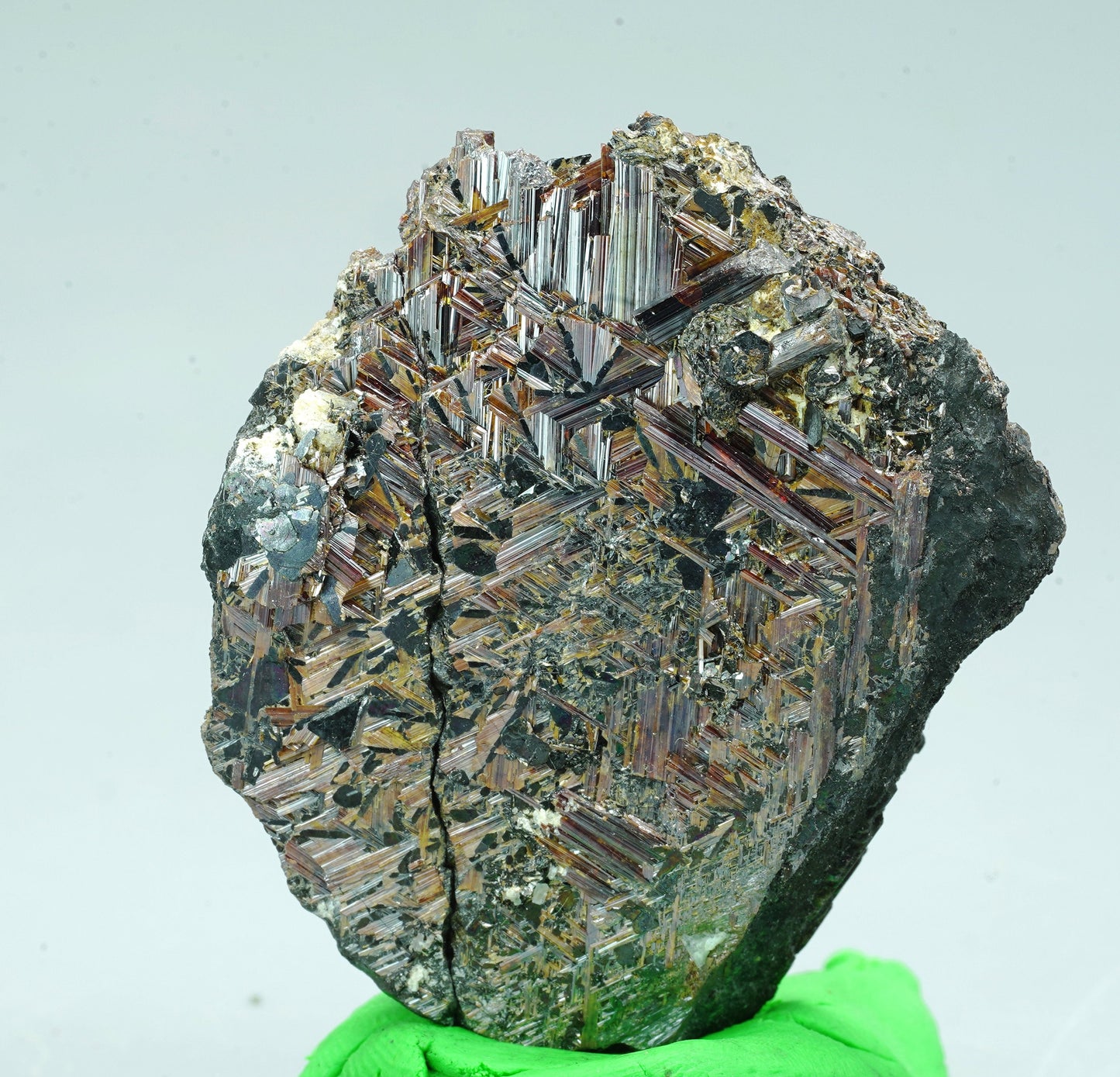 ARSAA GEMS AND MINERALS1x repaired Rutile var Sagenite on hamatite beautiful crystal from Zagi mountain KP Pakistan, 41.9 grams - Premium  from ARSAA GEMS AND MINERALS - Just $75.00! Shop now at ARSAA GEMS AND MINERALS
