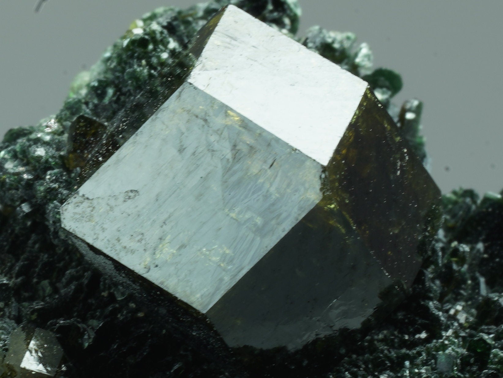 ARSAA GEMS AND MINERALSNatural andradite garnet crystal on matrix with albite alongside with green epidote  from Pakistan, 6.4 grams - Premium  from ARSAA GEMS AND MINERALS - Just $40.00! Shop now at ARSAA GEMS AND MINERALS