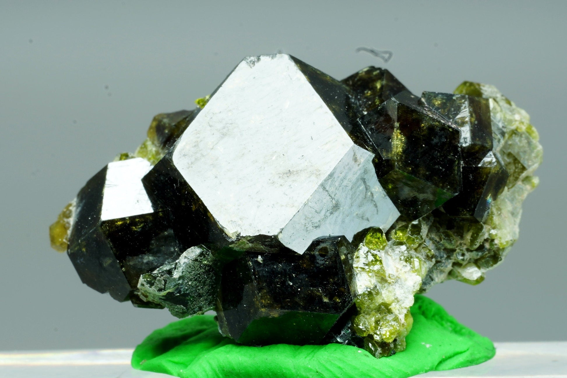 ARSAA GEMS AND MINERALSAndradite garnet crystal on matrix with green epidote crystals from Pakistan, 9.2 grams - Premium  from ARSAA GEMS AND MINERALS - Just $45.00! Shop now at ARSAA GEMS AND MINERALS