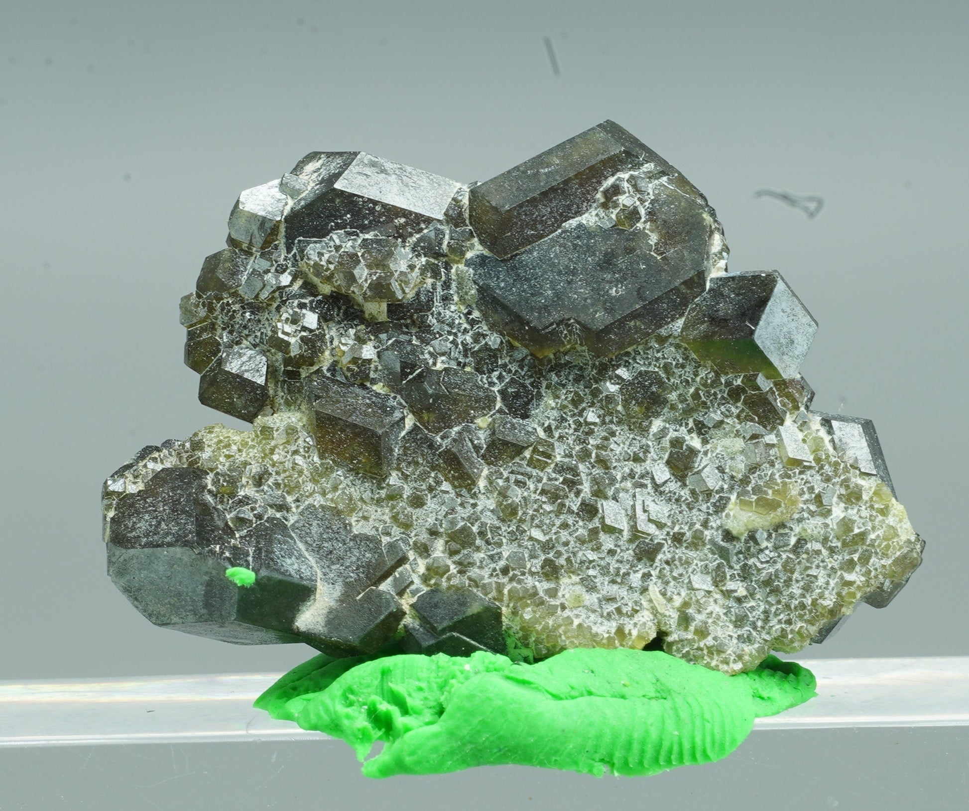ARSAA GEMS AND MINERALSAndradite garnet crystal on matrix with green epidote crystals from Pakistan, 8.5 grams - Premium  from ARSAA GEMS AND MINERALS - Just $45.00! Shop now at ARSAA GEMS AND MINERALS